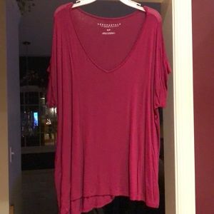 Dark pink shirt